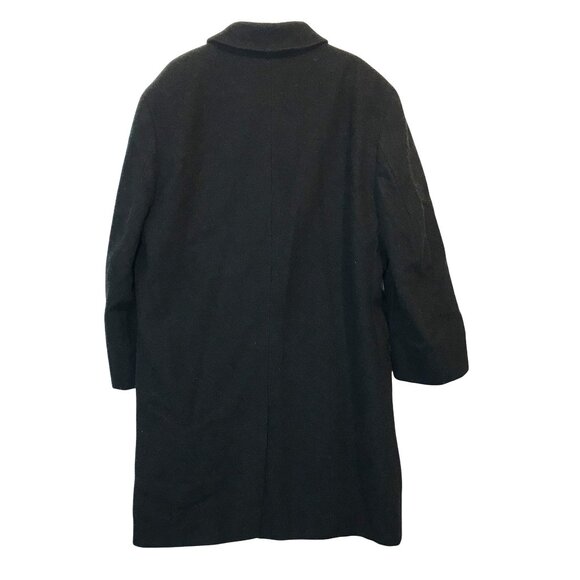 Jos A. Bank Wool Overcoat Black Mens 46R - Picture 2 of 10